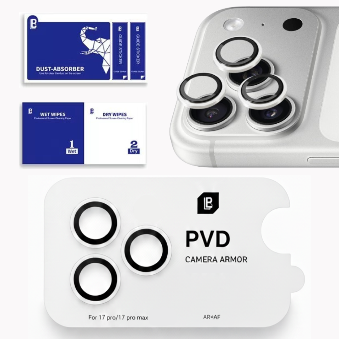 iPhone 17 Series : PVD Stainless Steel | Sapphire Glass Camera Rings | PVD