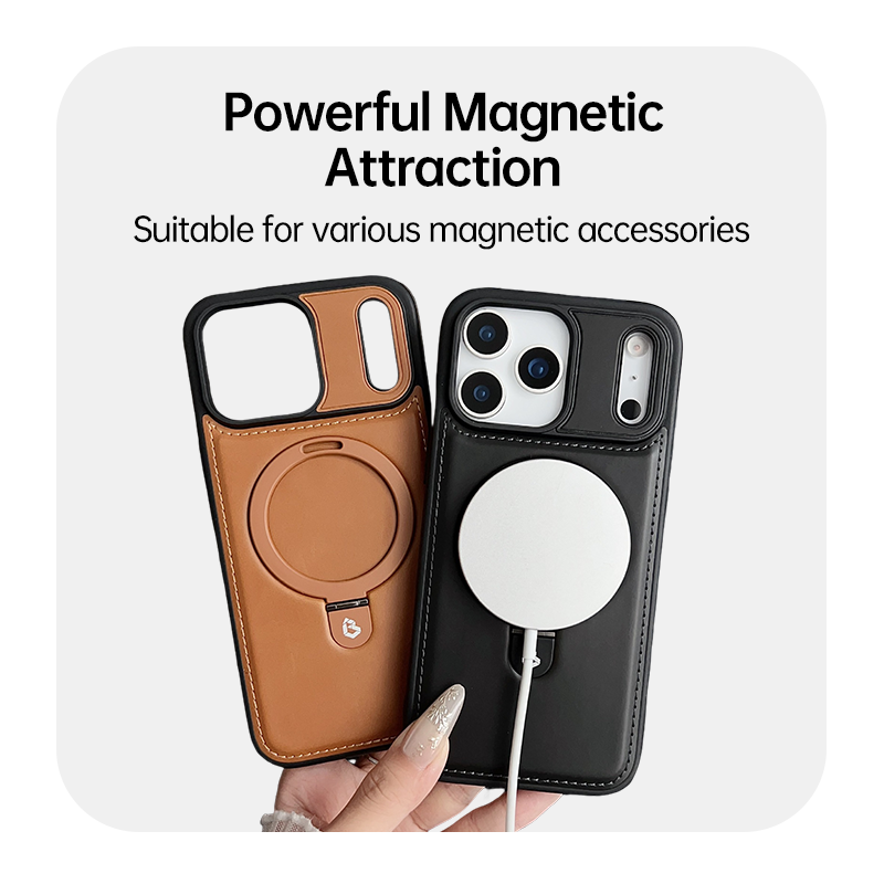 Premium Business Leather Magnetic Case for iPhone 17 Series