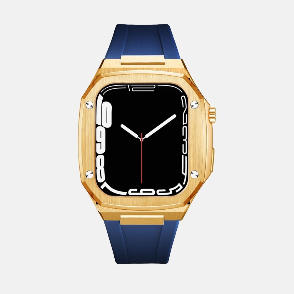 45MM Gold Luxury Edition iWatch Case: Silicone Strap