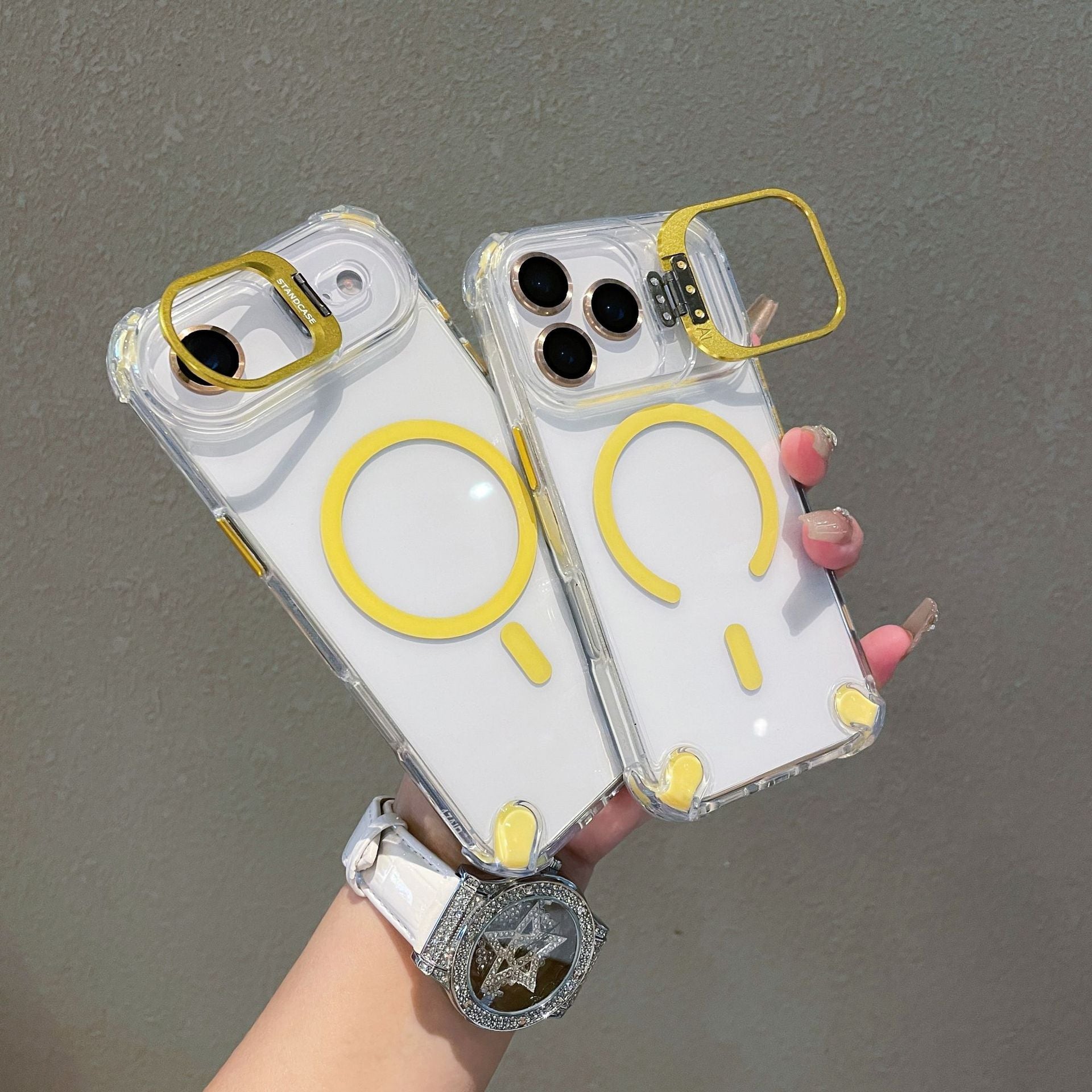 Transparent Magnetic Airbag Case for iPhone 17 Pro Max / 16 / 15 Series
