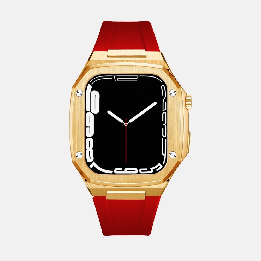 45MM Gold Luxury Edition iWatch Case: Silicone Strap