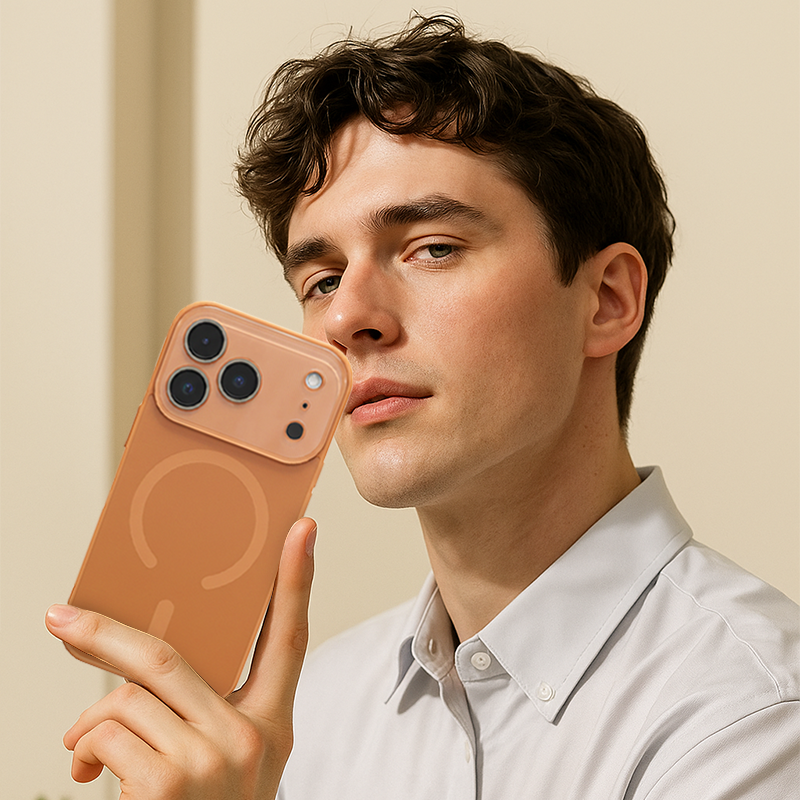 Matte AG Large Window Magnetic Case for iPhone 17 Series – Shockproof, Slim & Anti-Fingerprint Design