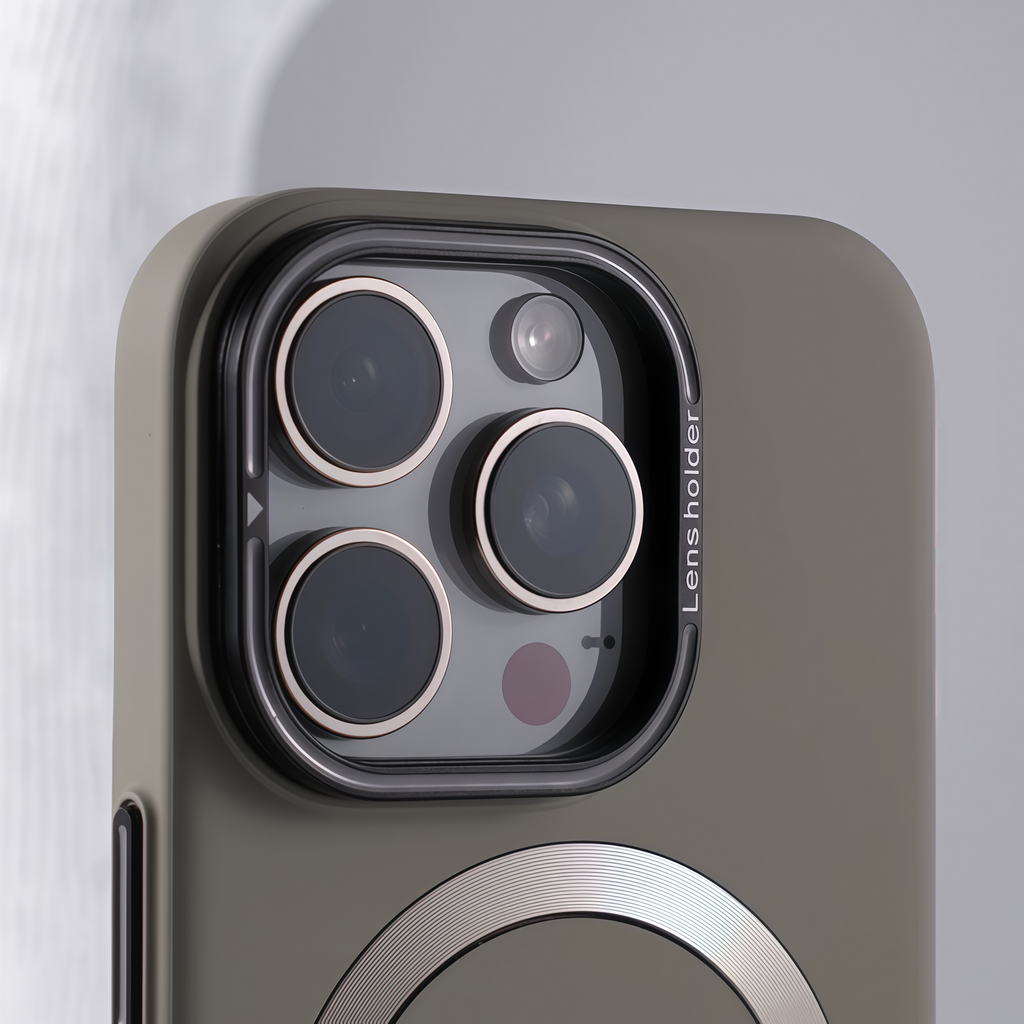 iPhone 17 Series Skin-Feel Magnetic Case with Built-in Lens Holder & Drop Protection