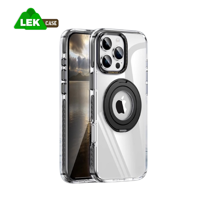 Two-color transparent magnetic rotating bracket first shell