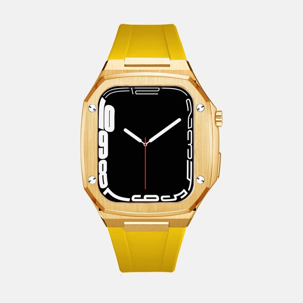 45MM Gold Luxury Edition iWatch Case: Silicone Strap