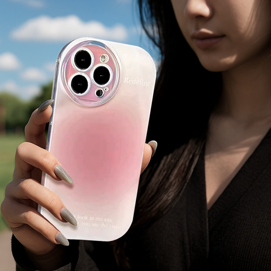 Candy Color Laser iPhone 17 Case – Shiny Gradient Frame & Glossy Protection