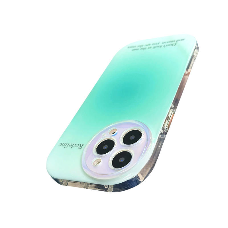 Candy Color Laser iPhone 17 Case – Shiny Gradient Frame & Glossy Protection