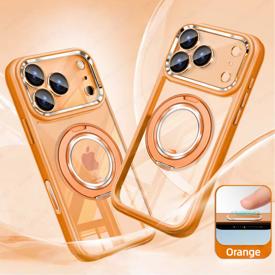 | iPhone 17 Series 360° Magnetic Case with Rotating Stand