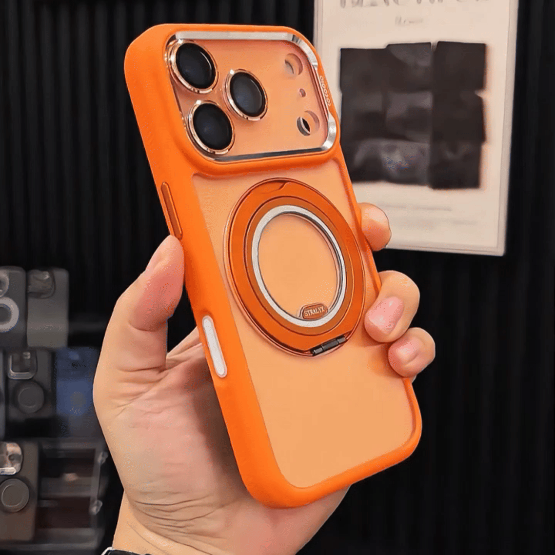 | iPhone 17 Series 360° Magnetic Case with Rotating Stand