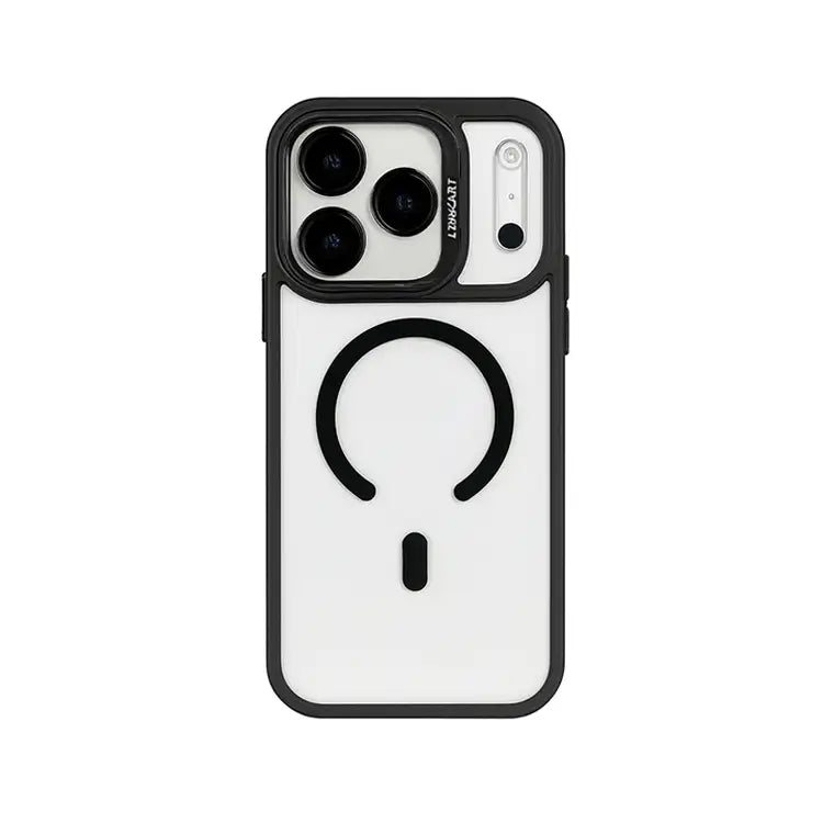 | Magnetic Lens Holder iPhone 17 Case with Clear Lens Protector