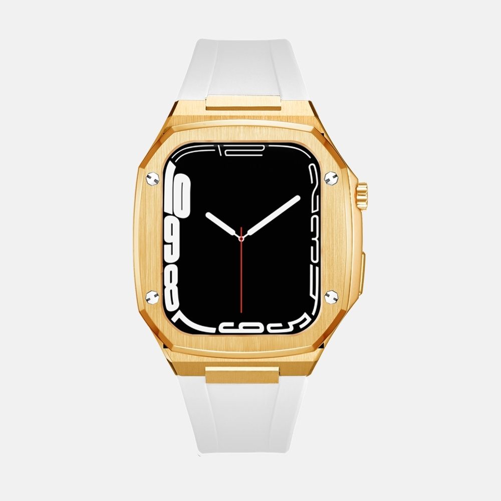 45MM Gold Luxury Edition iWatch Case: Silicone Strap