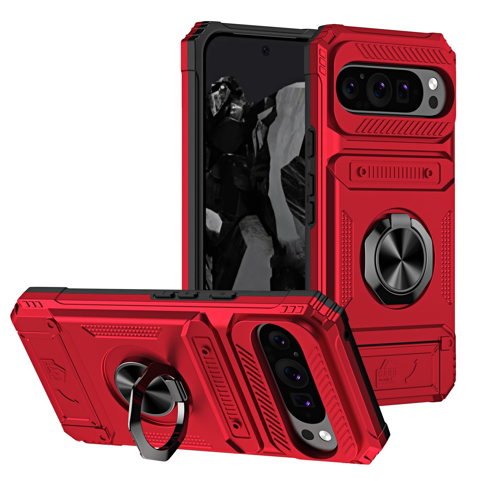 Drop-resistant Phone Case With Ring Holder