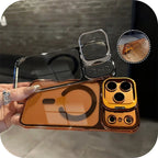 iPhone 17 Magnetic Borderless Case with Built-in Lens Holder