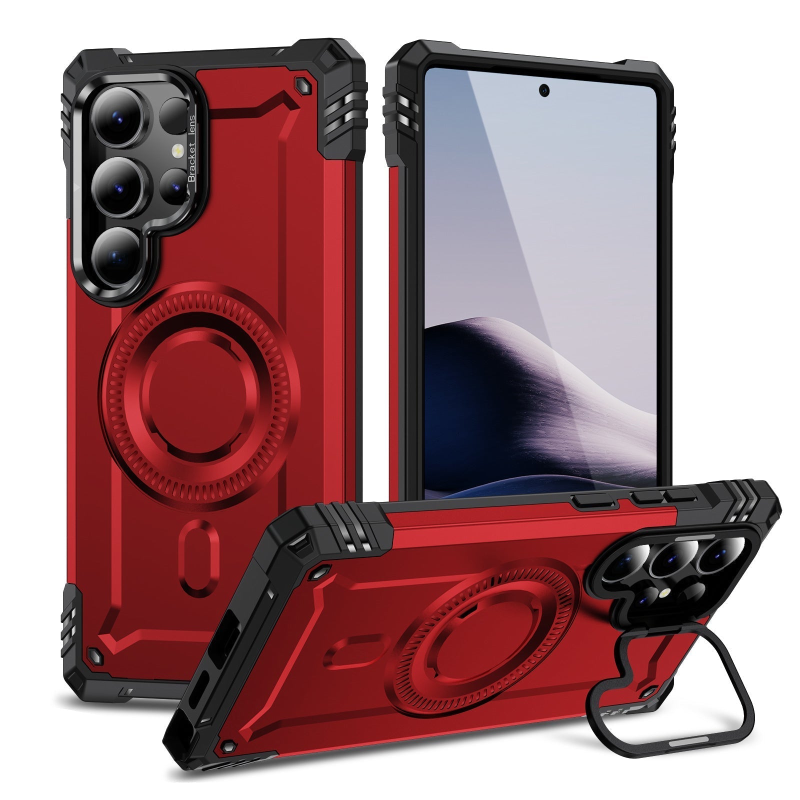 Armament Bracket Magnetic Mobile Phone Case