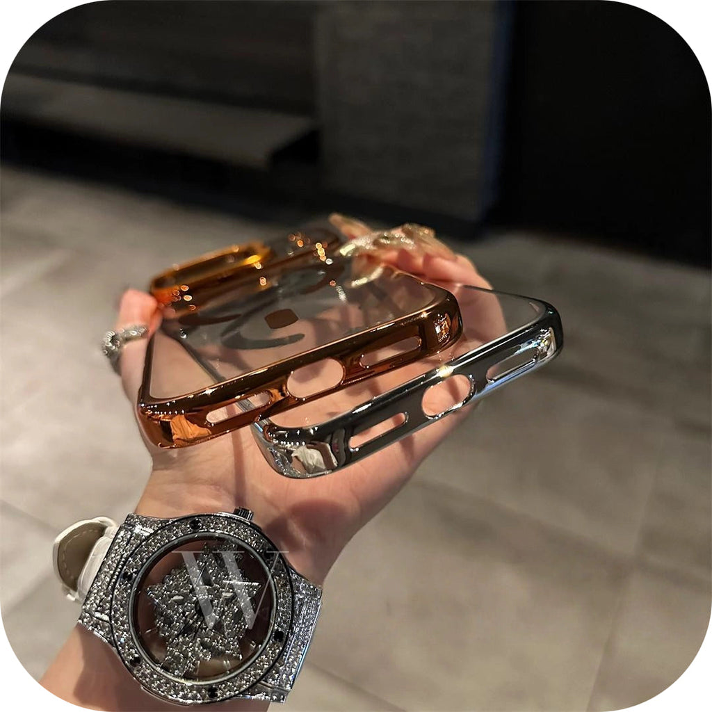 iPhone 17 Magnetic Borderless Case with Built-in Lens Holder