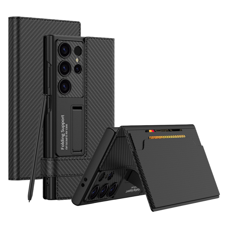 Flip Leather Case with Stand and Solid Wallet