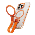 Anti-fall lanyard phone case with stand and magnetic suction