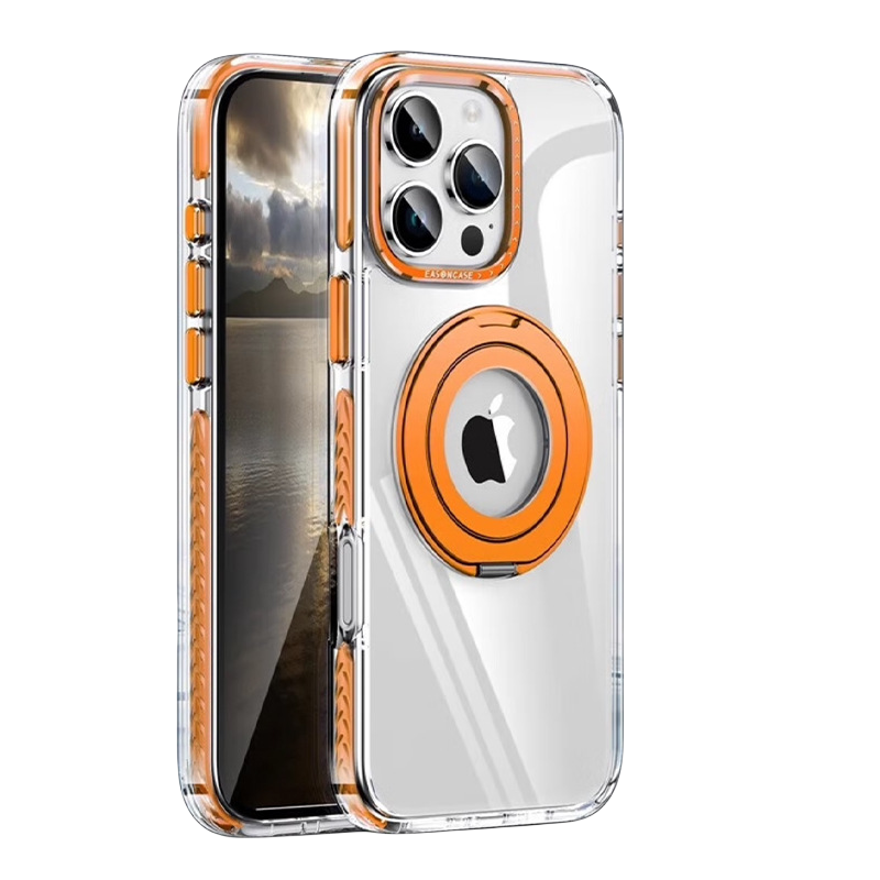 Two-color transparent magnetic rotating bracket first shell