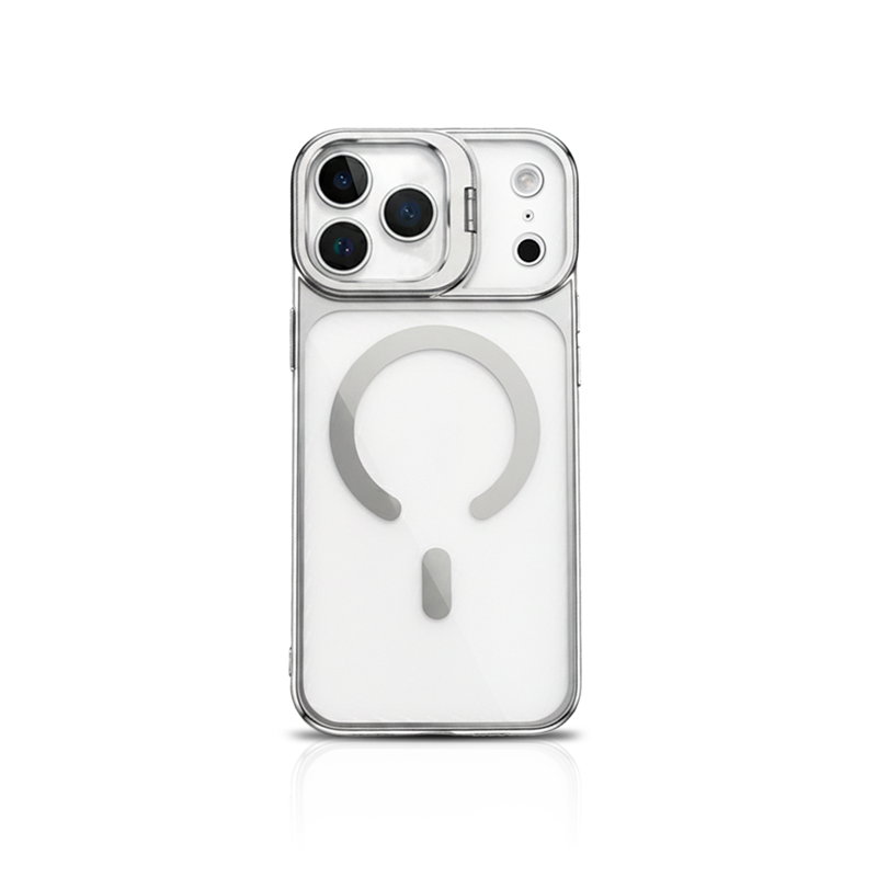 iPhone 17 Magnetic Borderless Case with Built-in Lens Holder
