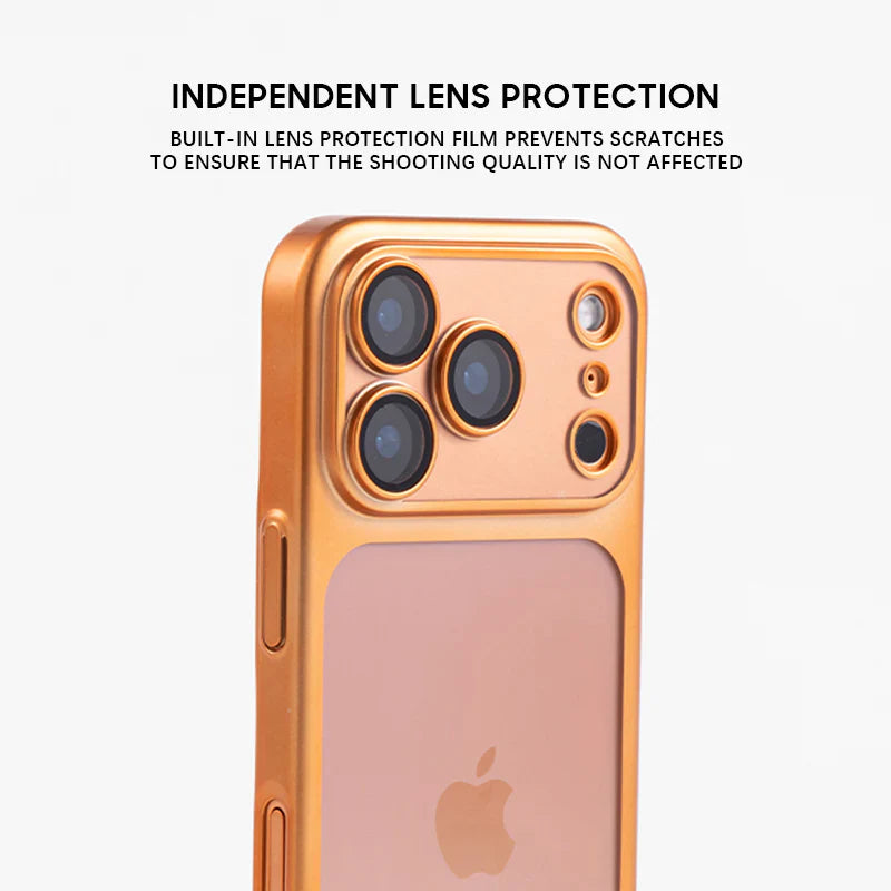 iPhone 17 Series Drop-Proof Matte Electroplated Case with Full Lens Protection
