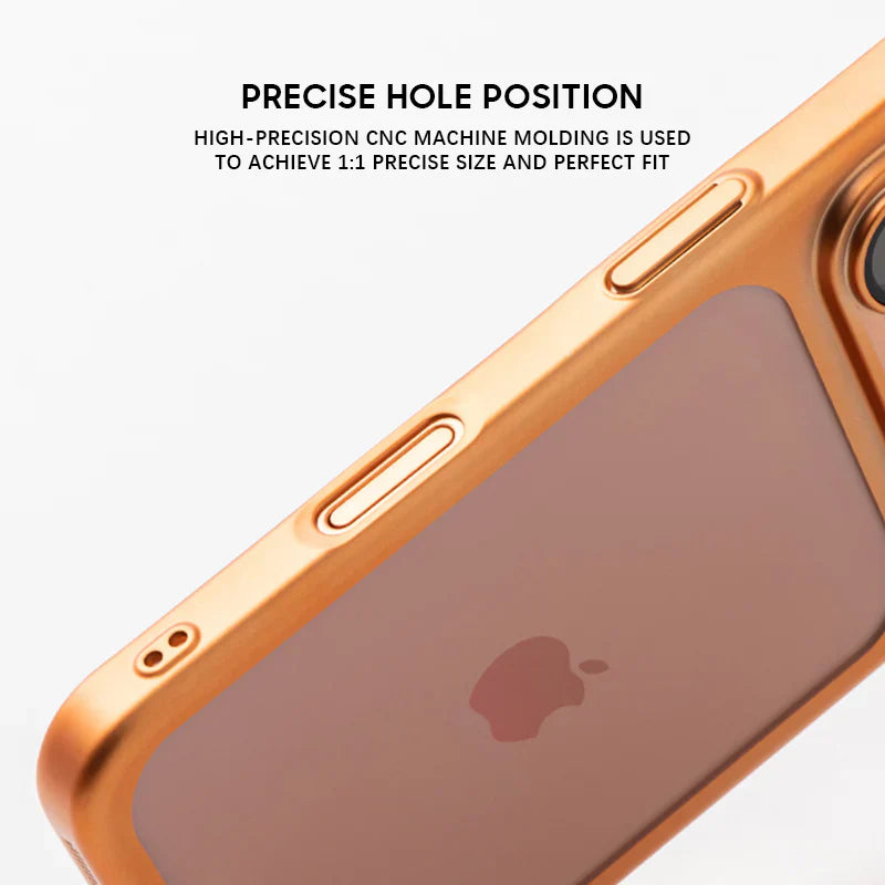 iPhone 17 Series Drop-Proof Matte Electroplated Case with Full Lens Protection