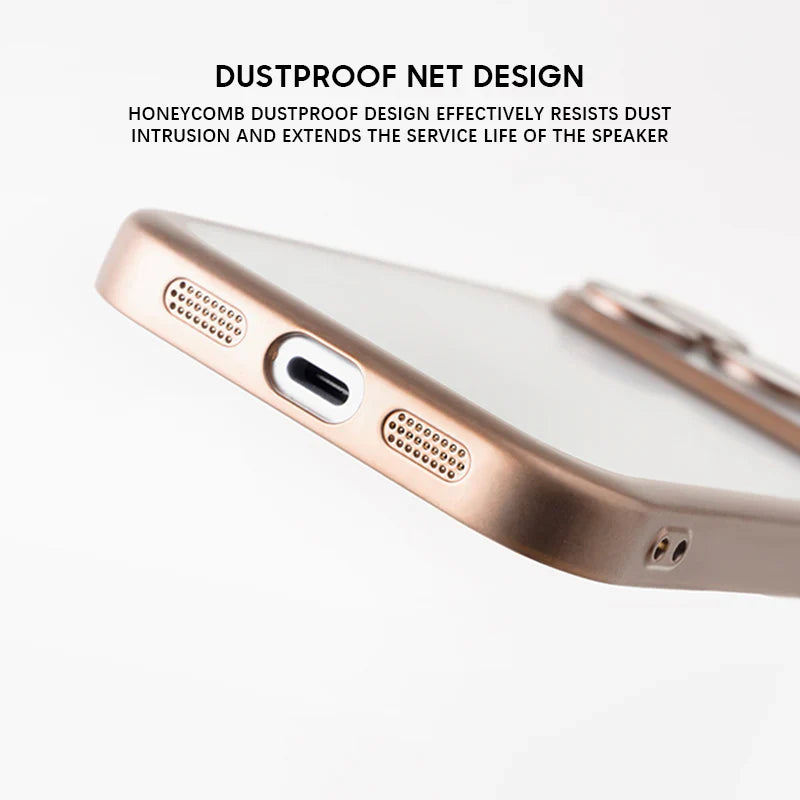 iPhone 17 Series Drop-Proof Matte Electroplated Case with Full Lens Protection