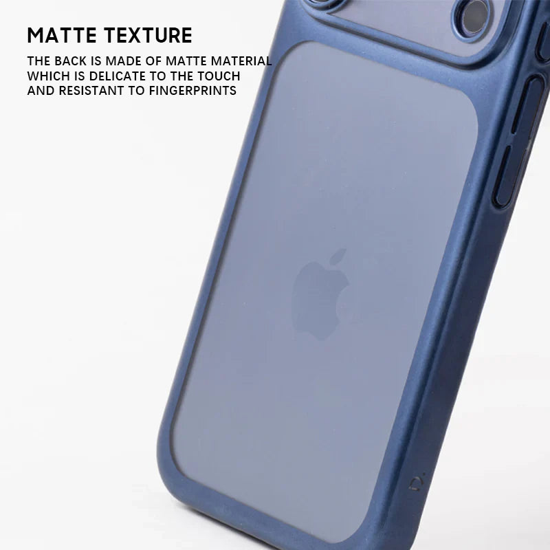 iPhone 17 Series Drop-Proof Matte Electroplated Case with Full Lens Protection
