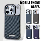 Frameless carbon fiber pattern magnetic lens holder protective cover