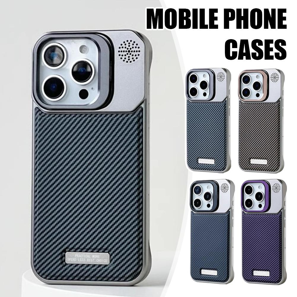 Frameless carbon fiber pattern magnetic lens holder protective cover