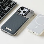 Frameless carbon fiber pattern magnetic lens holder protective cover