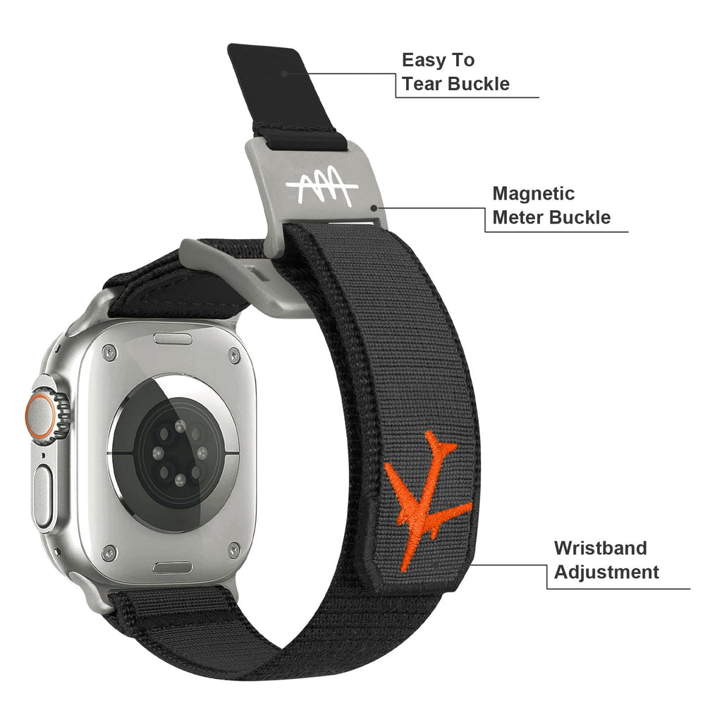 Wild Trail Mag Buckle Nylon Band For Apple Watch
