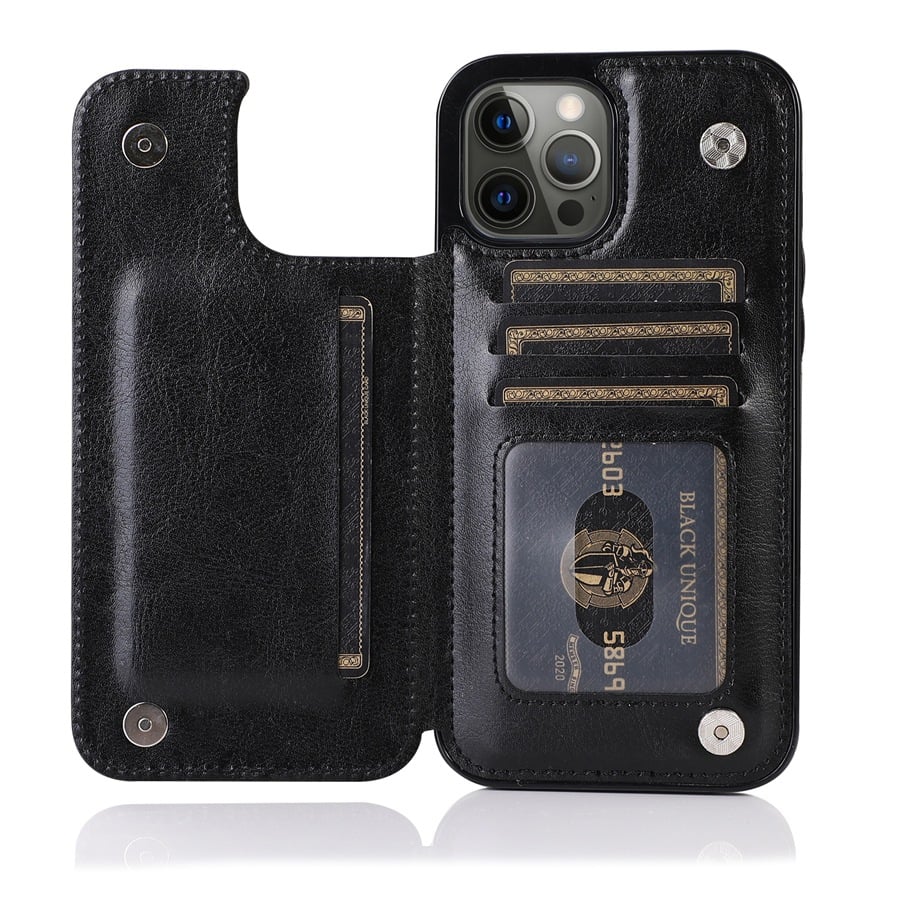 Luxury leather iPhone case with card slot