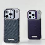 Frameless carbon fiber pattern magnetic lens holder protective cover