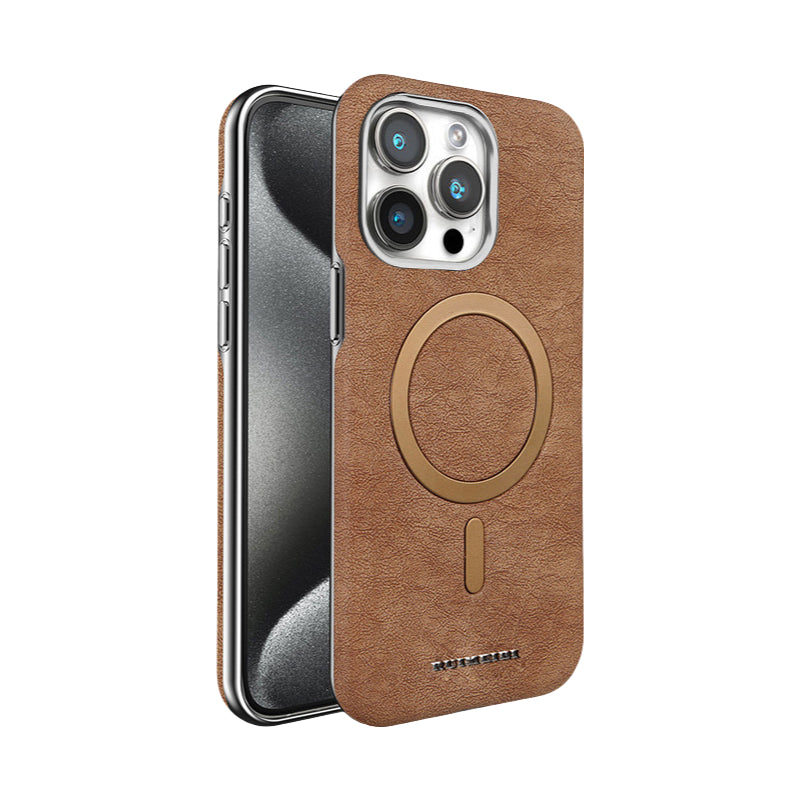 iPhone 16 Pro Max Magnetic Business Leather Case