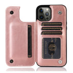 Luxury leather iPhone case with card slot