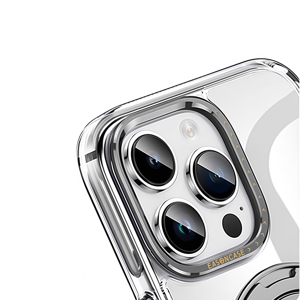 Two-color transparent magnetic rotating bracket first shell