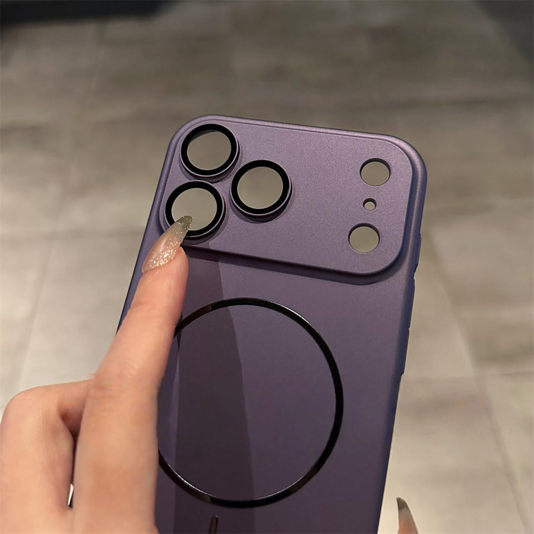 iPhone 17 Pro Max Magnetic Matte Case – Fine-Circle Lens Protection, Slim & Shockproof Design