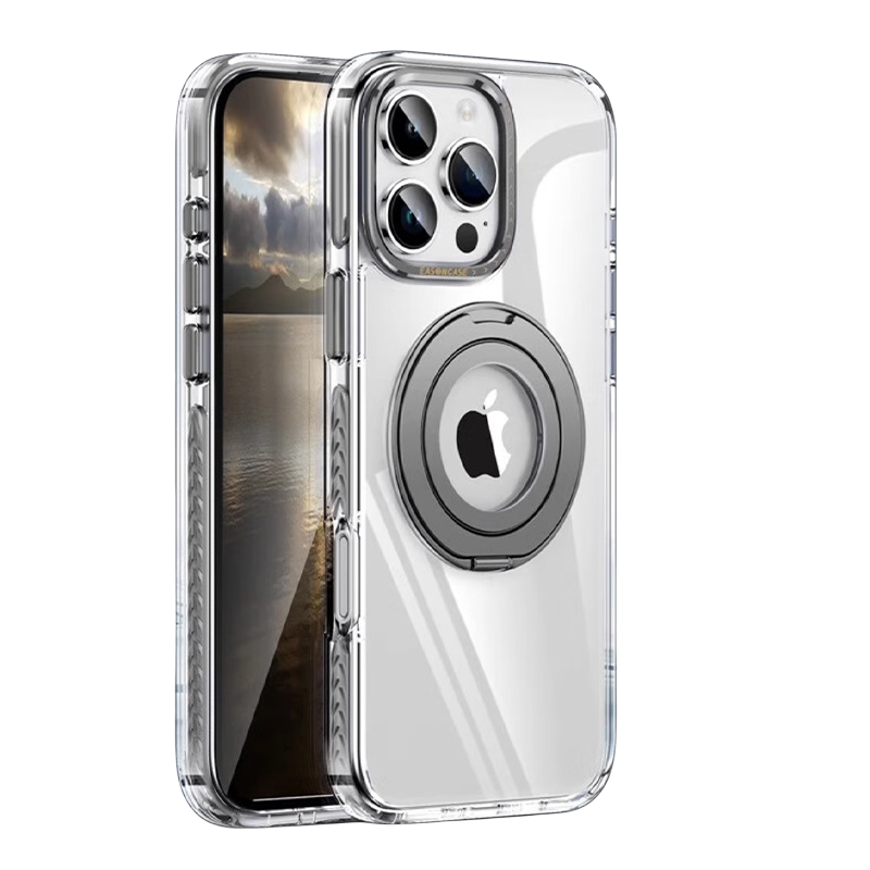 Two-color transparent magnetic rotating bracket first shell