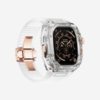 RM Crystaluxe Series - Fluororubber Band Crystal Case Retrofit Kit For Apple Watch