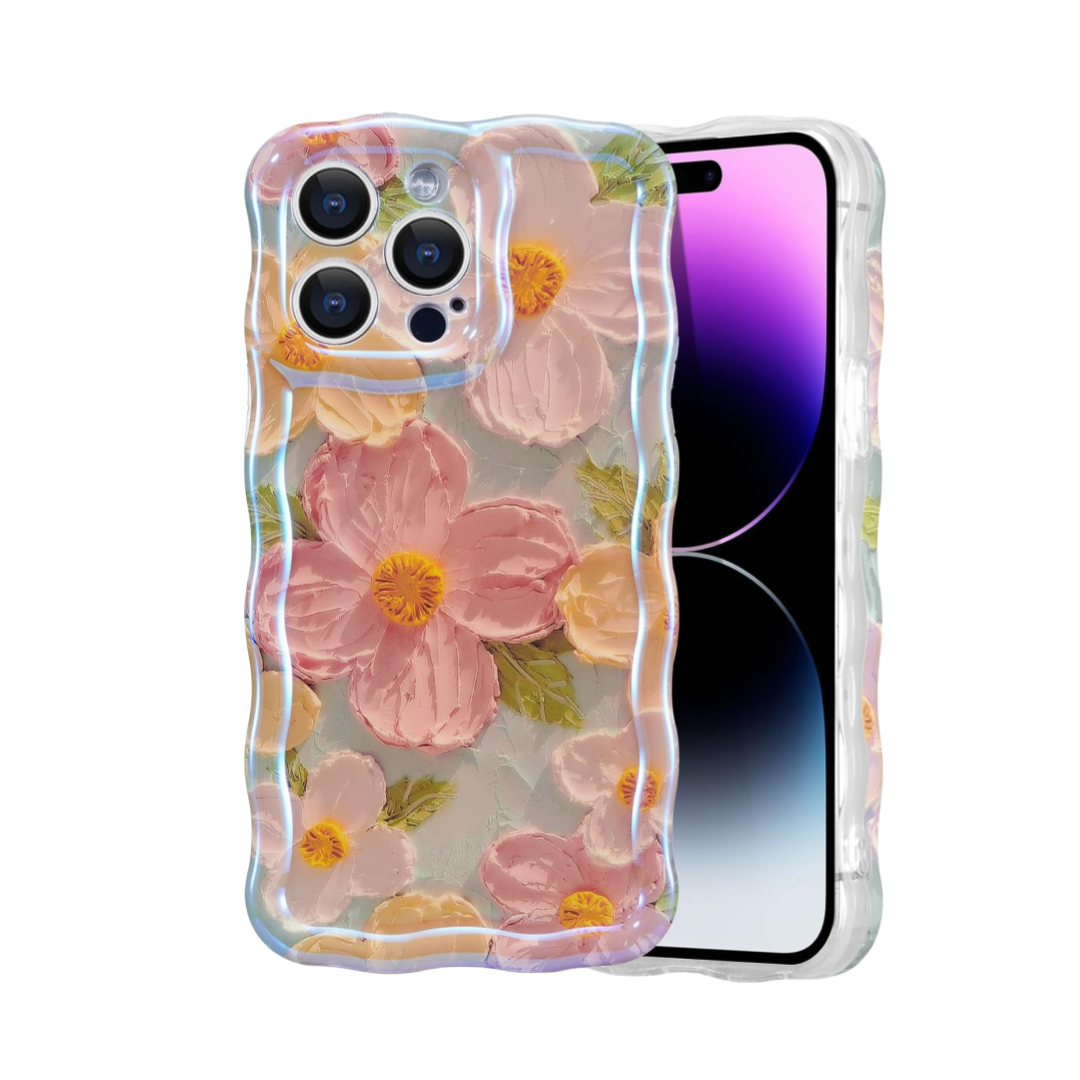 iPhone 17 Series Oil Painting Flower Case – Artistic Floral Protective Cover