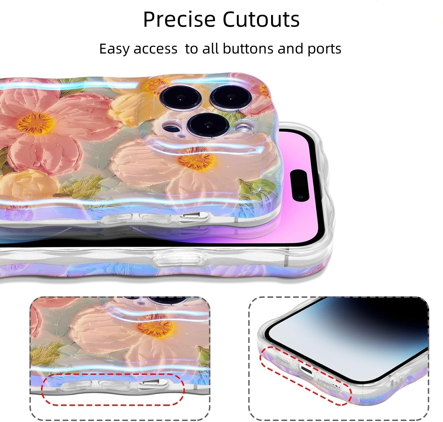 iPhone 17 Series Oil Painting Flower Case – Artistic Floral Protective Cover