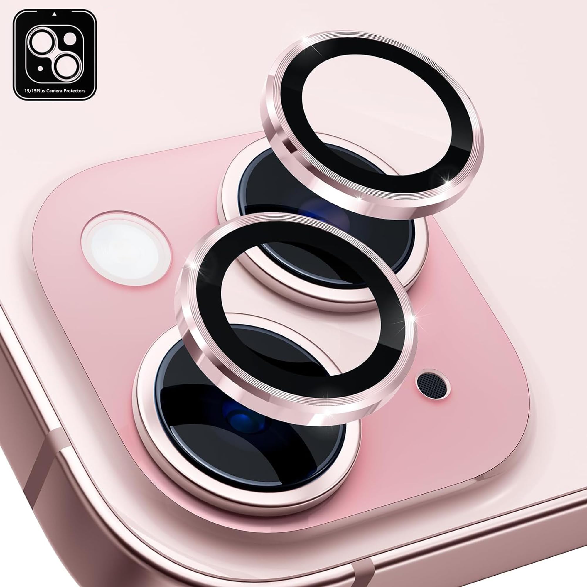 iPhone 15 Series Sapphire Crystal PVD Stainless Camera Ring