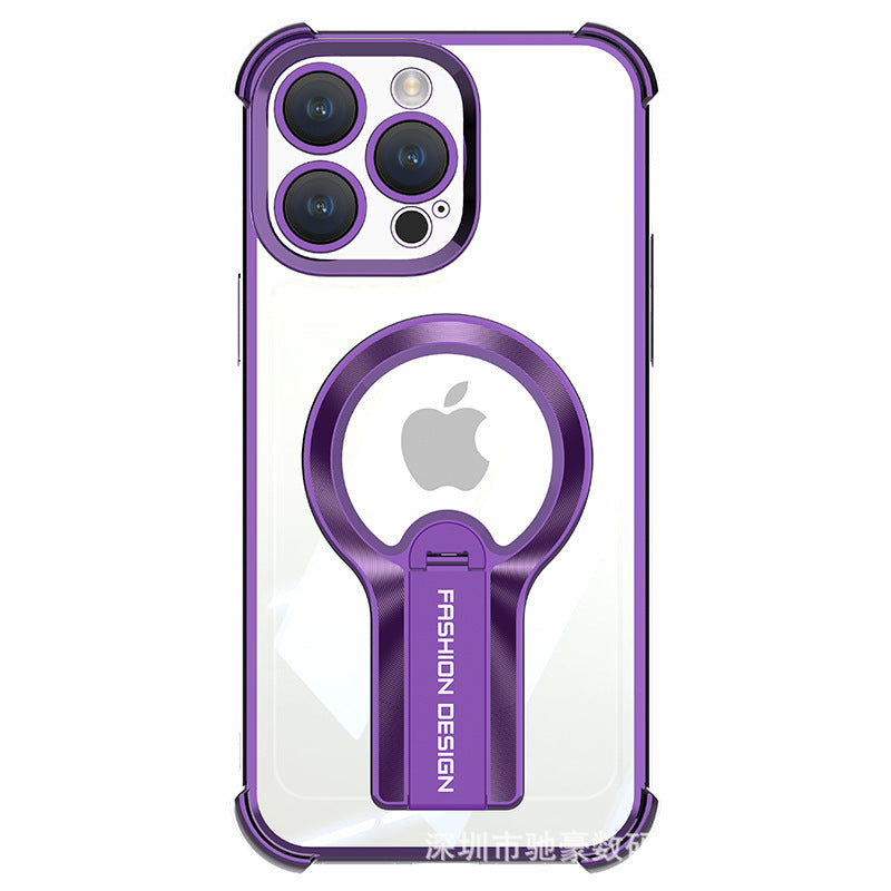 | Invisible Bracket Magnetic Electroplating Mobile Phone Case