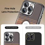 Kevlar Textured Magnetic Phone Case With Full Lens Coverage