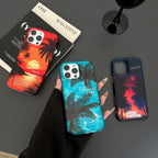 Sunset Coconut Tree Scenery Photo Frame Phone Case