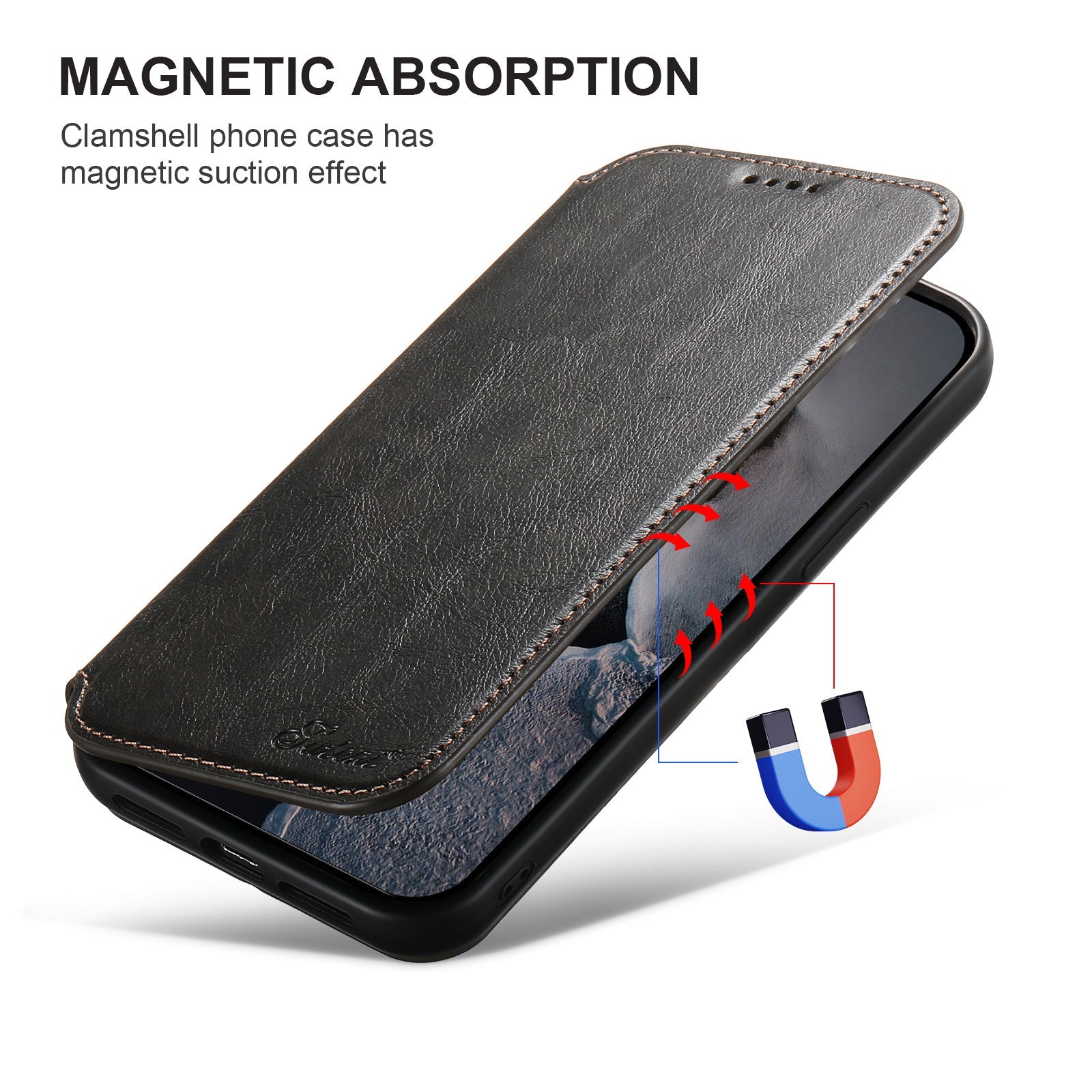 Flip Card Slot MagSafe Magnetic Wireless Charging Leather Case