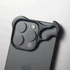 iPhone 15 Bumper Case: Minimalist Titanium Metal Frame with Camera Rings