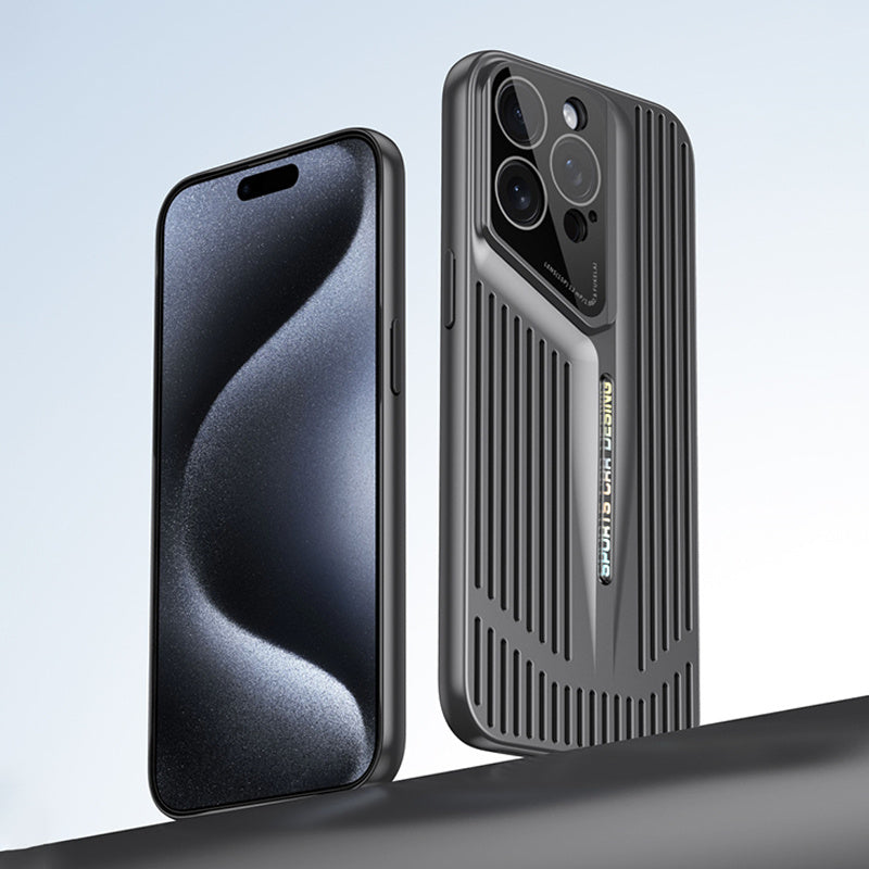 iPhone 17 Series Supercar Blade Cooling Electroplated Texture Case