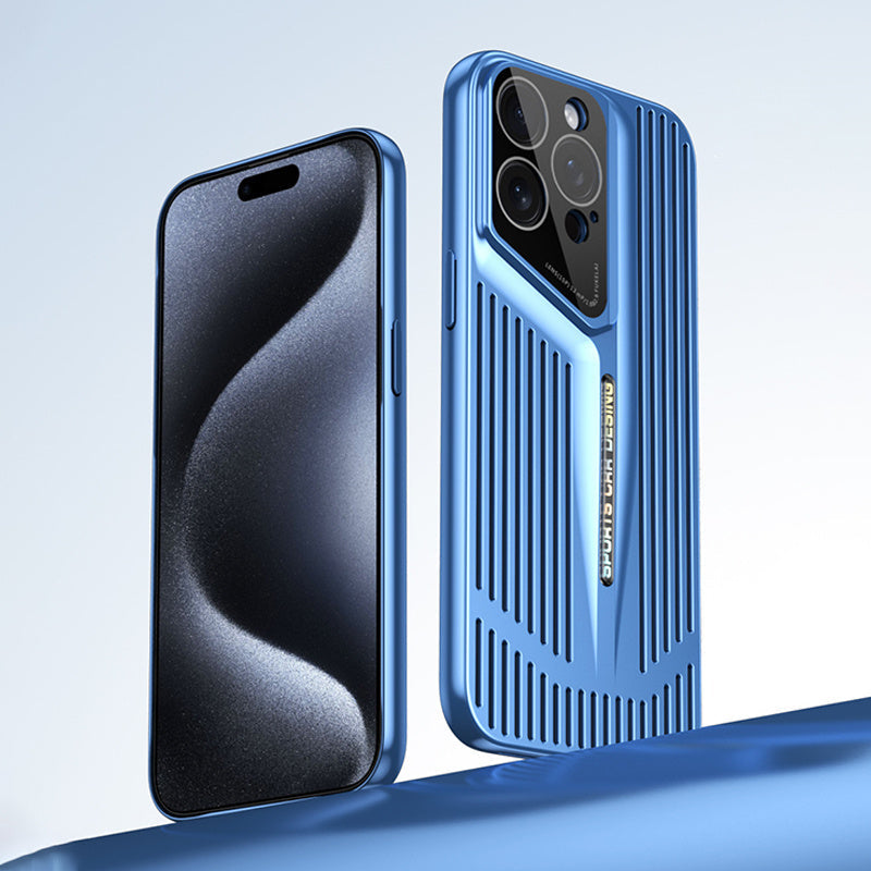 iPhone 17 Series Supercar Blade Cooling Electroplated Texture Case