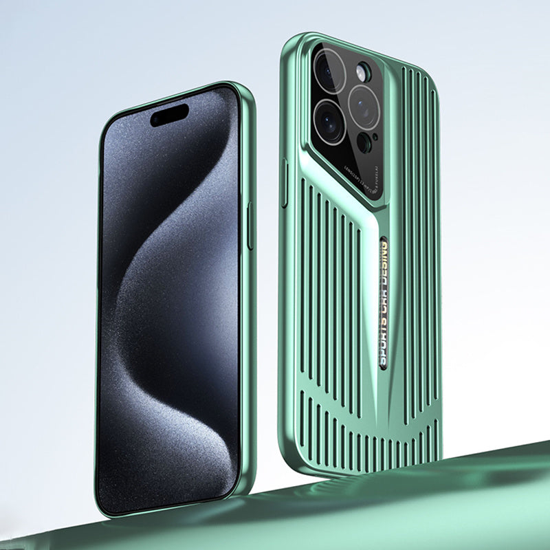 iPhone 17 Series Supercar Blade Cooling Electroplated Texture Case